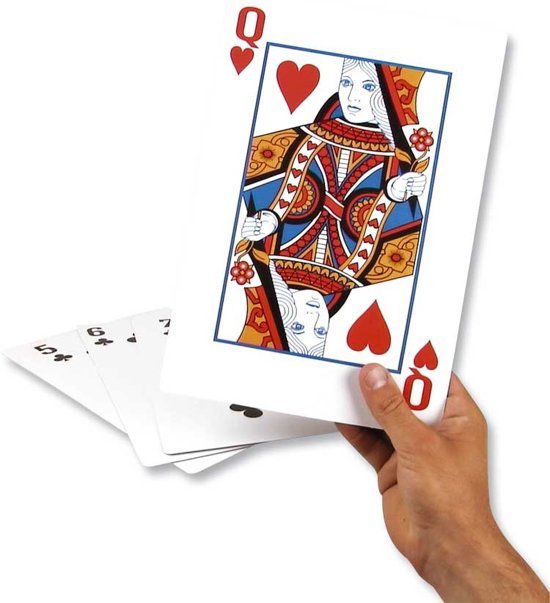 Thumbnail van een extra afbeelding van het spel MikaMax Grote Speelkaarten - Kaartenspel- Gezelschap