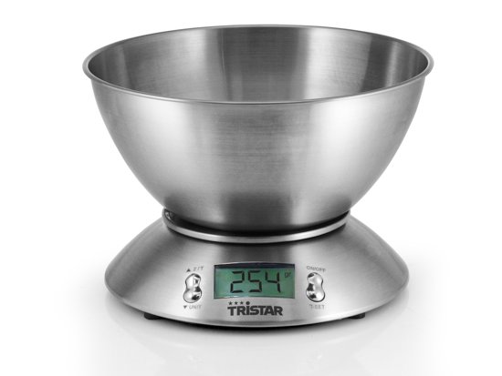 Tristar KW-2436 Keukenweegschaal – 5 kilogram – Roestvrij Staal