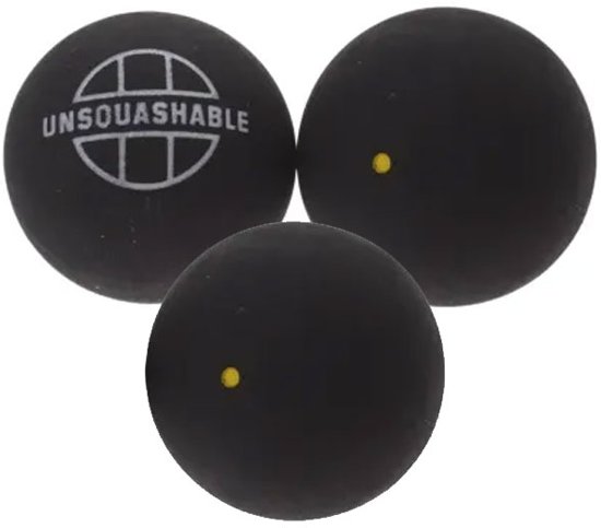3 squashballen gele stip van unsquashable