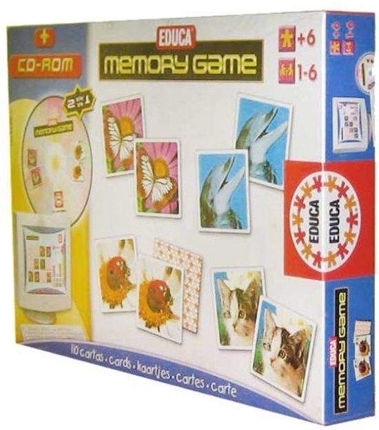 Thumbnail van een extra afbeelding van het spel Educa memory game + CD-Rom 110 kaartjes