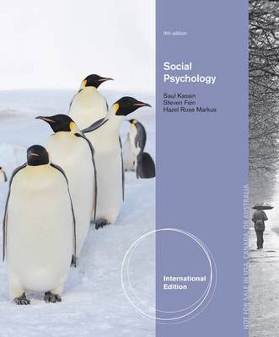 Social Psychology, International Edition