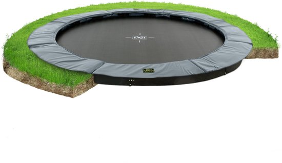 EXIT Supreme groundlevel trampoline ø366cm - grijs