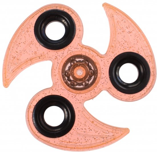 Afbeelding van het spel Toi-toys Fidget Spinner Tand 3 Poten 7 Cm Glitter Oranje