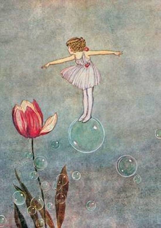 Afbeelding van het spel Bubble Fairy with Tulip - Fairy Greeting Card