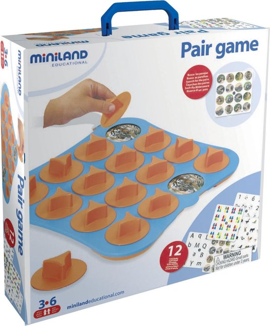 Thumbnail van een extra afbeelding van het spel Miniland Pair Game - Kinderspel - Memory