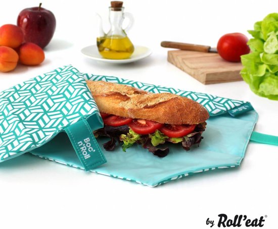 Roll'Eat Boc'n'Roll Foodwrap - Tiles Green