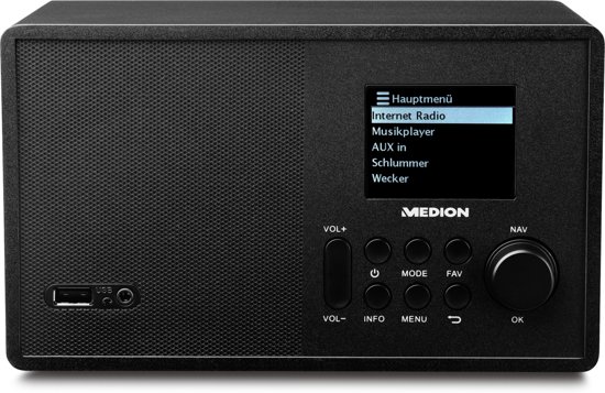 MEDIONÂ® LIFE E85040 WiFi Internet Radio (zwart)