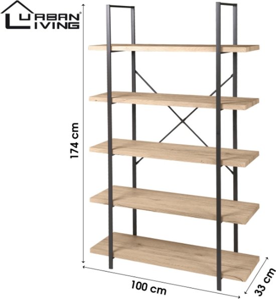 Onwijs bol.com | Urban Living - Industiële Kast - 5 Planken - Metaal NW-73