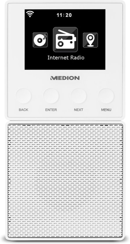 MEDIONÂ® LIFE E85032 Stekker Internet Radio & Bluetooth Speaker (wit)