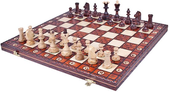 Afbeelding van het spel JUNIOR  -Luxe houten schaakbord Schaakspel