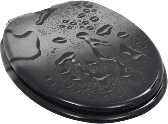vidaXL Toiletbril met soft-close deksel MDF waterdruppel print