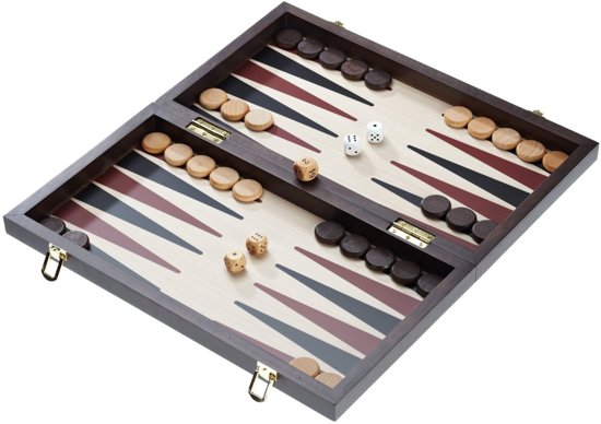 Thumbnail van een extra afbeelding van het spel Backgammon houten koffer - Philos 1177