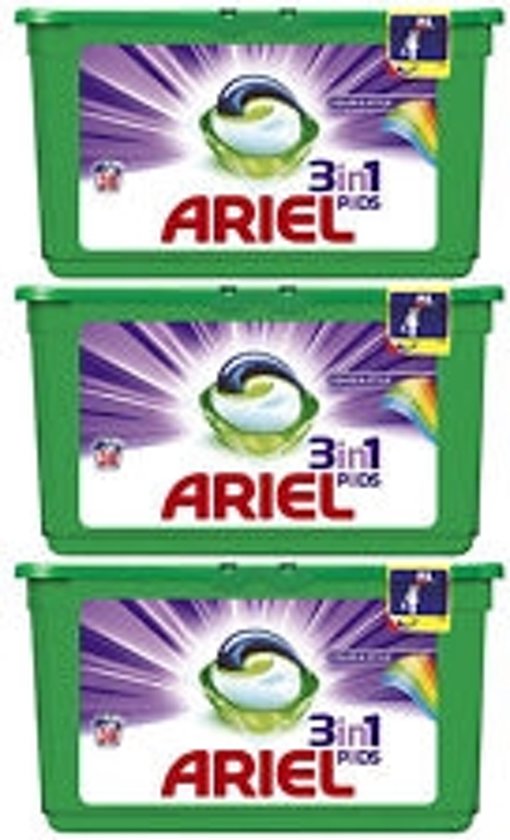 Foto van Ariel 3 in 1 Pods Color - 3 x 38 wasbeurten - Wasmiddel