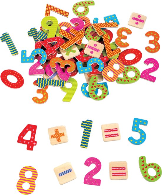 Afbeelding van het spel Lelin Toys - Magnetisch Cijfers - Rekentekens - 60 cijfers