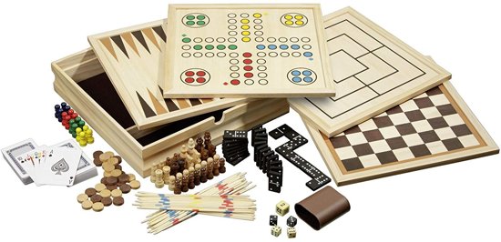 Afbeelding van het spel Philos houten spellen set Compendium 10 - medium
