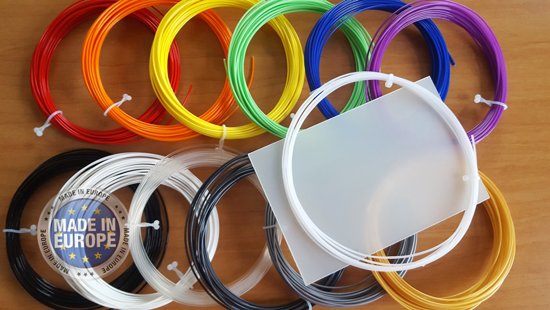 12x10m PLA filament! Incl. 3dpad a 9,95 & cleaning a 2,95! excl. 3dpen
