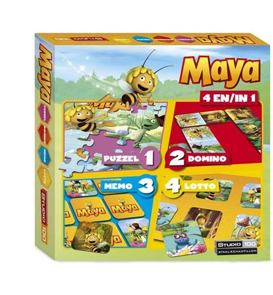 Maya de Bij 4-in-1 Speldoos - Kinderspel