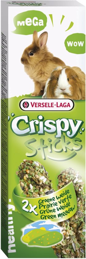 Versele-Laga Crispy Mega Sticks Konijn&Cavia Weide Kruiden 2x70 g
