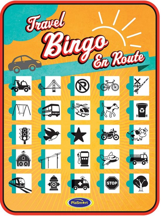 Afbeelding van het spel Autobingo reisspel voor kinderen - Travel Bingo - Set van 2 auto bingokaarten