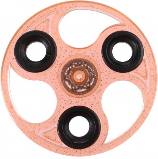 Afbeelding van het spel Toi-toys Fidget Spinner Rond 3 Poten 7 Cm Glitter Oranje