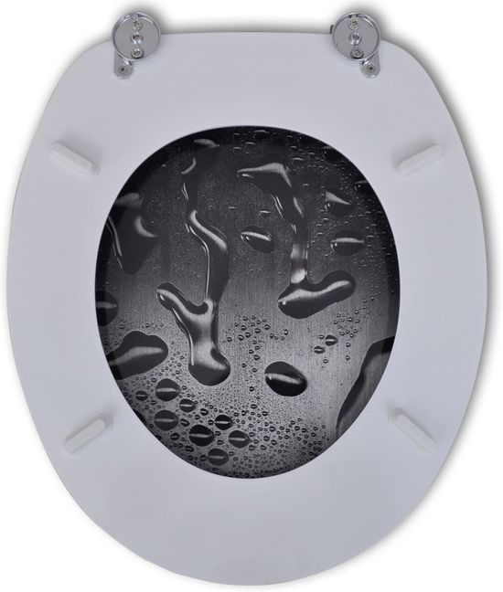 vidaXL Toiletbril van MDF met waterdruppel dessin