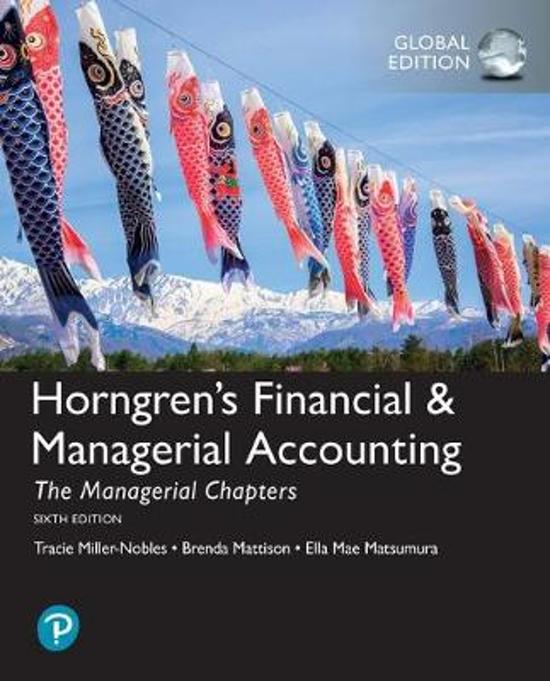 Managerial Accounting (MAC) (CAB6) Chapter Summaries - Horngren's Financial