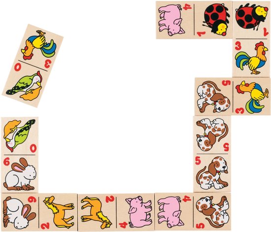 Afbeelding van het spel Domino Dieren, 28 Stenen