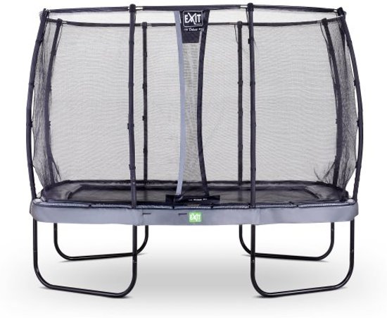 EXIT Elegant trampoline 214x366cm met veiligheidsnet Deluxe - grijs