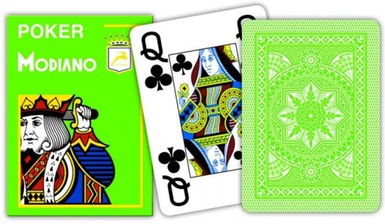 Afbeelding van het spel Modiano Cristallo met jumbo 4 index Licht Groen