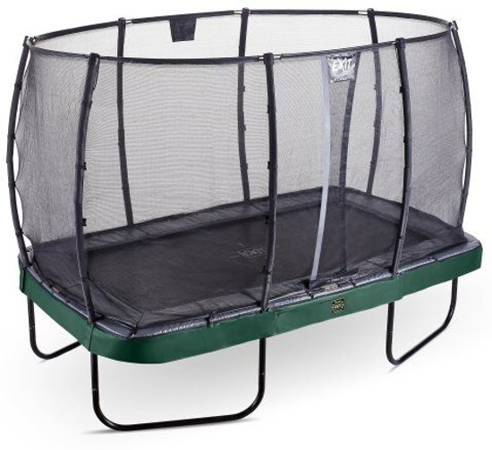 EXIT Elegant Premium trampoline met net, Economy - groen, ø214x366 cm