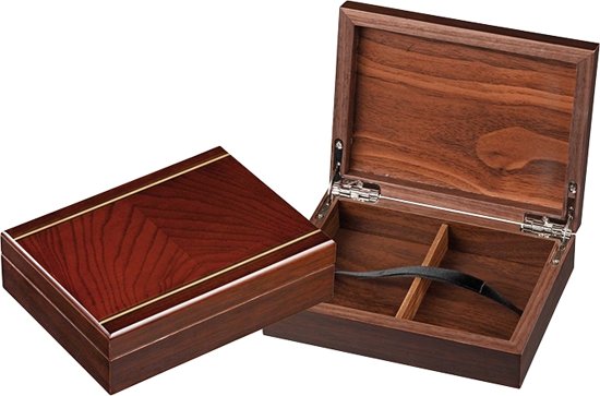 Afbeelding van het spel Philos houten opberg box voor speelkaarten, magneetsluiting