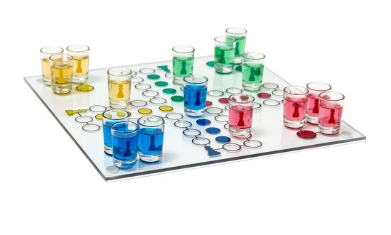 Afbeelding van het spel relaxdays - drinkspel Ludo - drankspel - gezelschapsspel volwassenen - party