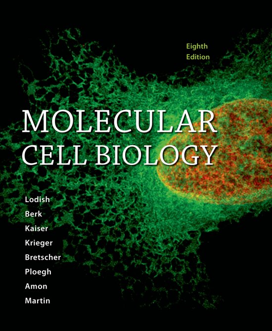 Test Bank for Molecular Cell Biology 8th Edition by Harvey Lodish, Arnold Berk, Chris A. Kaiser, Monty Krieger, Anthony Bretscher, Hidde Ploegh, Angelika Amon, Kelsey C. Martin