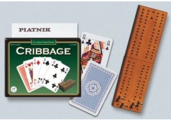 Afbeelding van het spel Cribbagebord met kaarten Piatnik kadoset