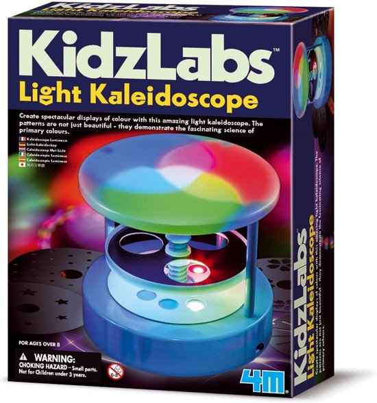 Thumbnail van een extra afbeelding van het spel 4m Kidzlabs: Caleidoscoop Met Licht Bouwpakket
