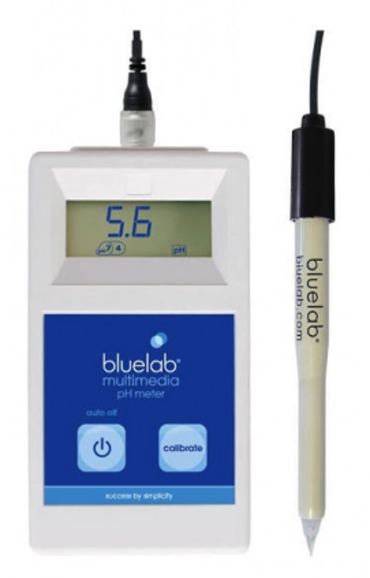 Bluelab Multimedia (tbv alle substraten,grond en water) pH Meter, incl Leap probe