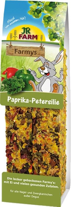 JR Farm - Farmy Paprika/Peterselie - 160g - Verpakt per 3 doosjes - Knaagdierensnack