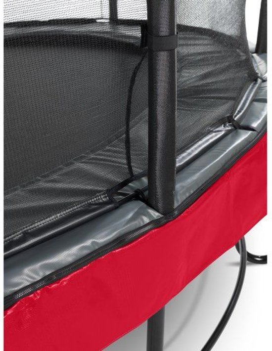 EXIT Elegant Premium trampoline 214x366cm met veiligheidsnet Deluxe - rood