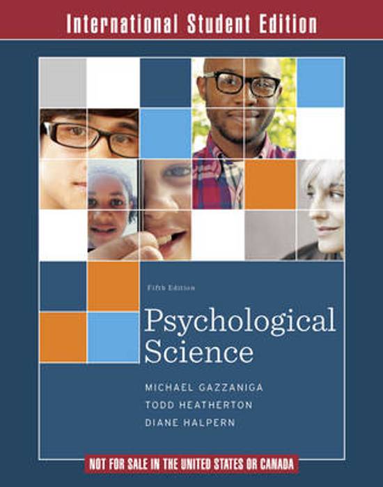 Psychological Science - Gazzaniga H9 tm 15 Samenvatting en aantekeningen