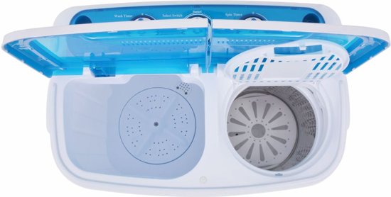vidaXL Mini wasmachine met dubbele trommel 5.6 kg