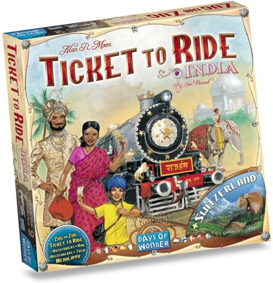Spel - Ticket to ride Europe / Europa met Ticket to Ride  Map Collection - India/Zwitserland - Combi Deal