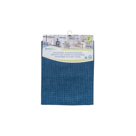 Starbright Microvezel Handdoek Donkerblauw 2 Stuks 70 Cm