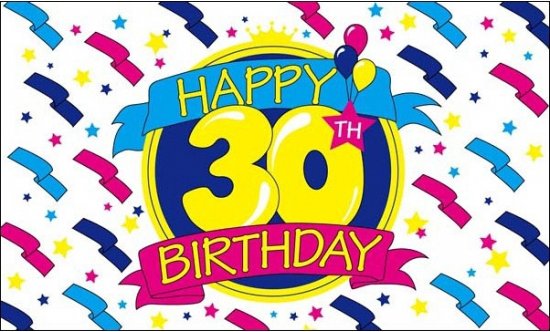 bol com Happy  Birthday vlag 30 jaar
