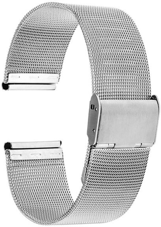 bol.com | Horlogeband - metaal - Zilver- 24