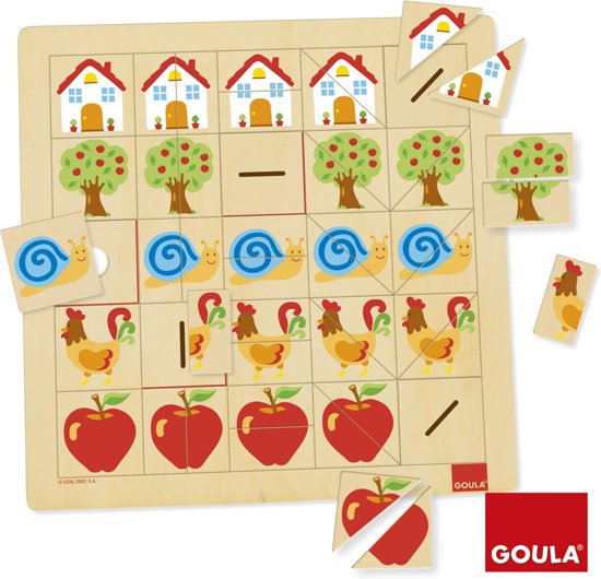 Afbeelding van het spel Heltenpuzzel hout - Goula