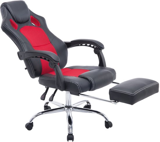 Clp Relax Sport Bureaustoel ENERGY Racing chair - Gaming chair met voetsteun - rood,
