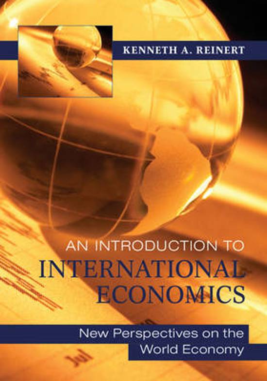 Samenvatting "international economics", met handboek, 3e bach