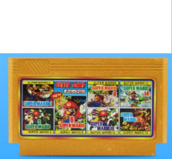 Thumbnail van een extra afbeelding van het spel D-99 Game console + 2 controllers met aansluiting + 2 Games Card (400 retro games en 7 Mario) gelijkaardig aan NES