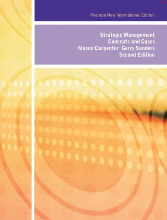Strategic Management: Pearson  International Edition