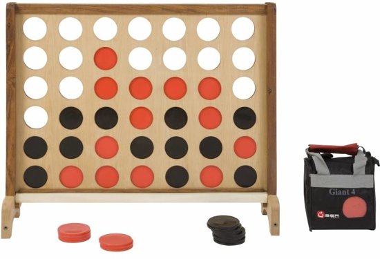 Afbeelding van het spel Giga 4-op-een-Rij, ECO hardhout, 83x63cm, uniek in kwaliteit